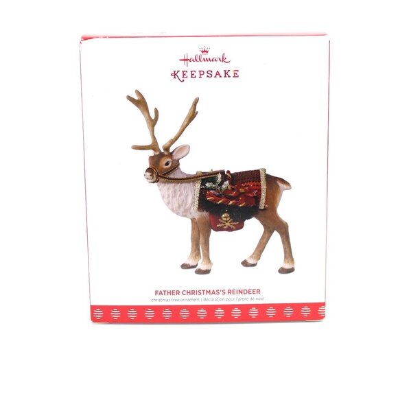 Hallmark FATHER CHRISTMAS'S REINDEER 2017 Keepsake Ornament NIB Limited Edition - Picture 1 of 13